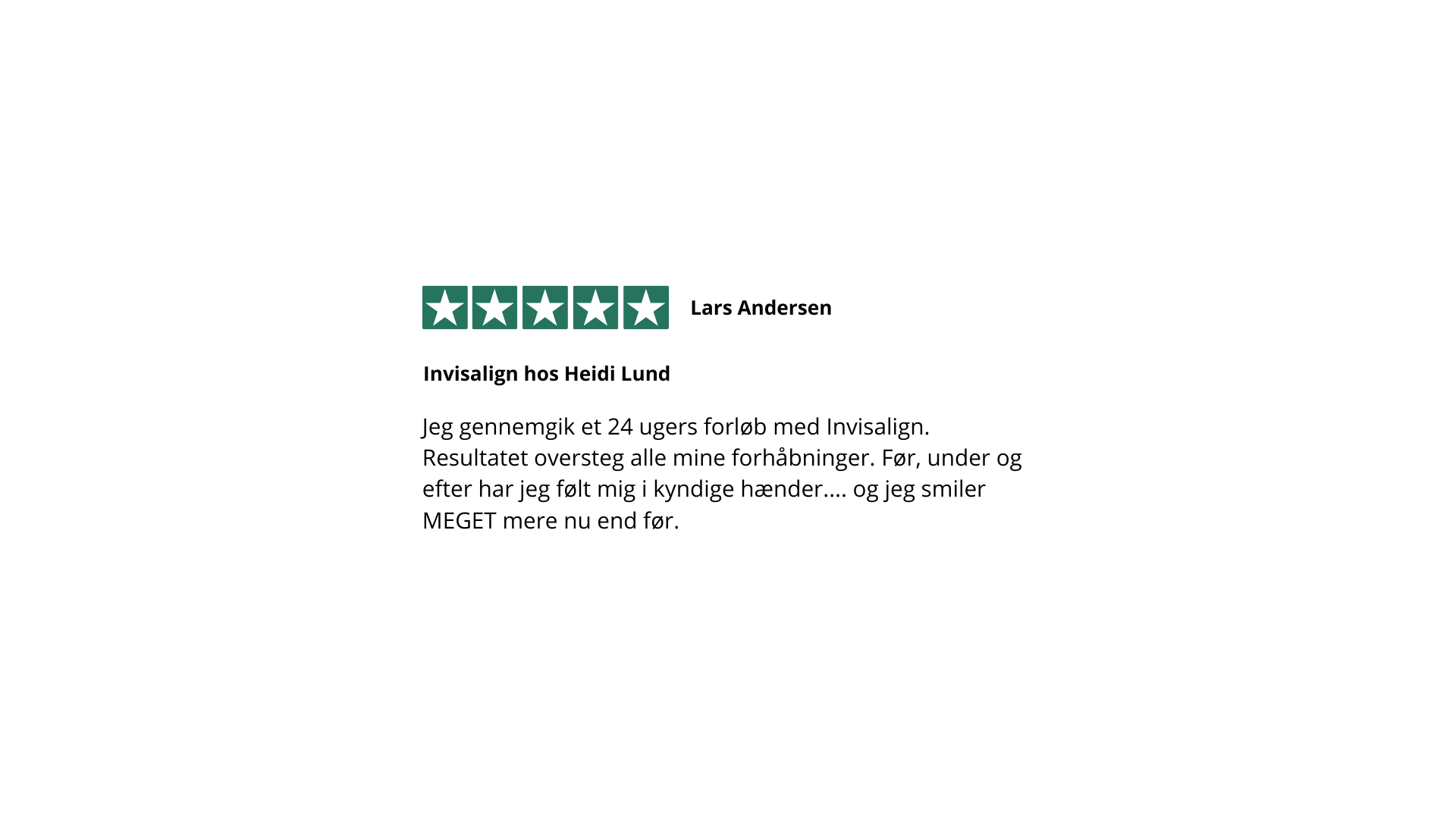 Trustpilot anmeldelse - Lars Andersen