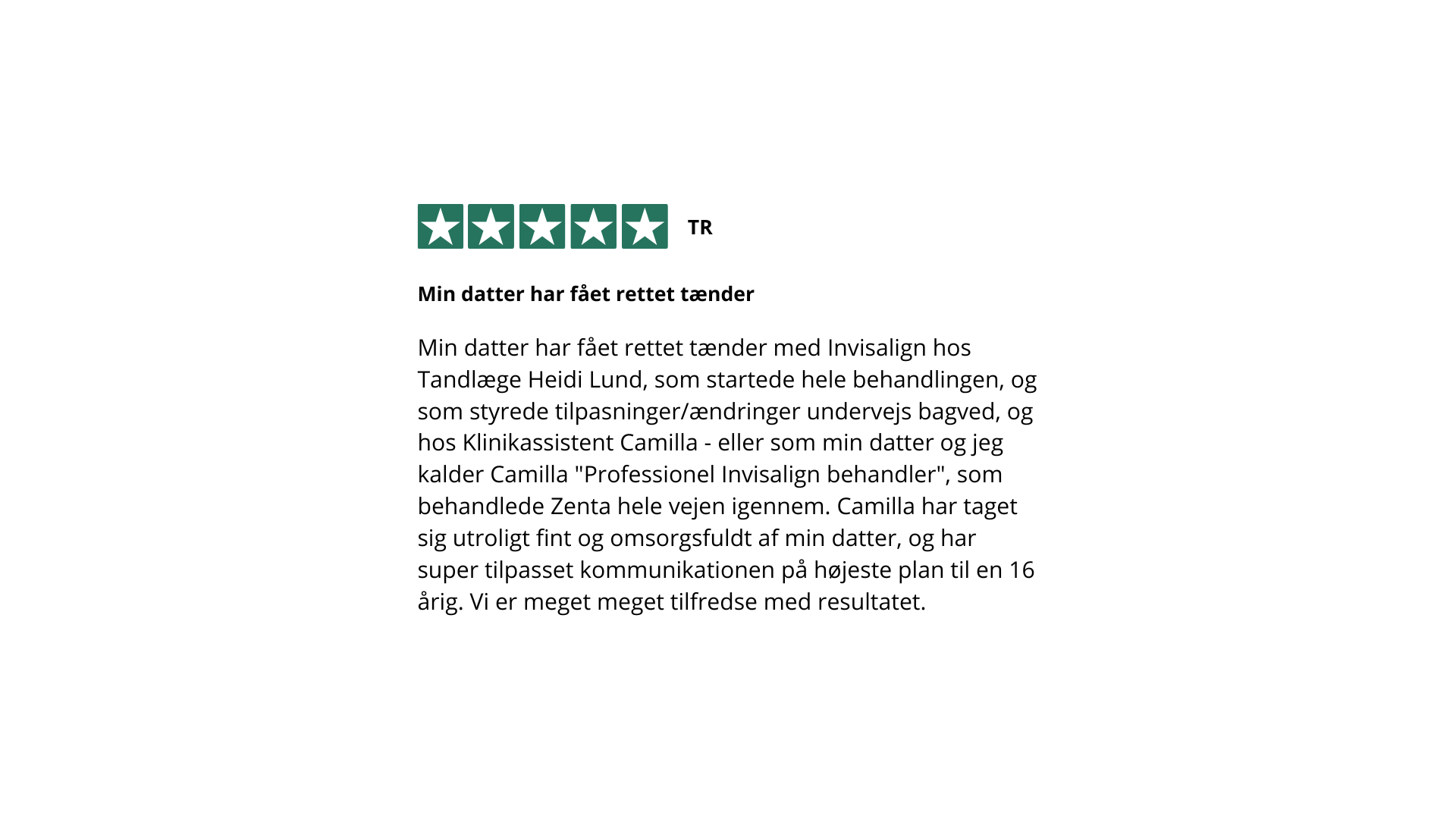 Trustpilot anmeldelse - TR